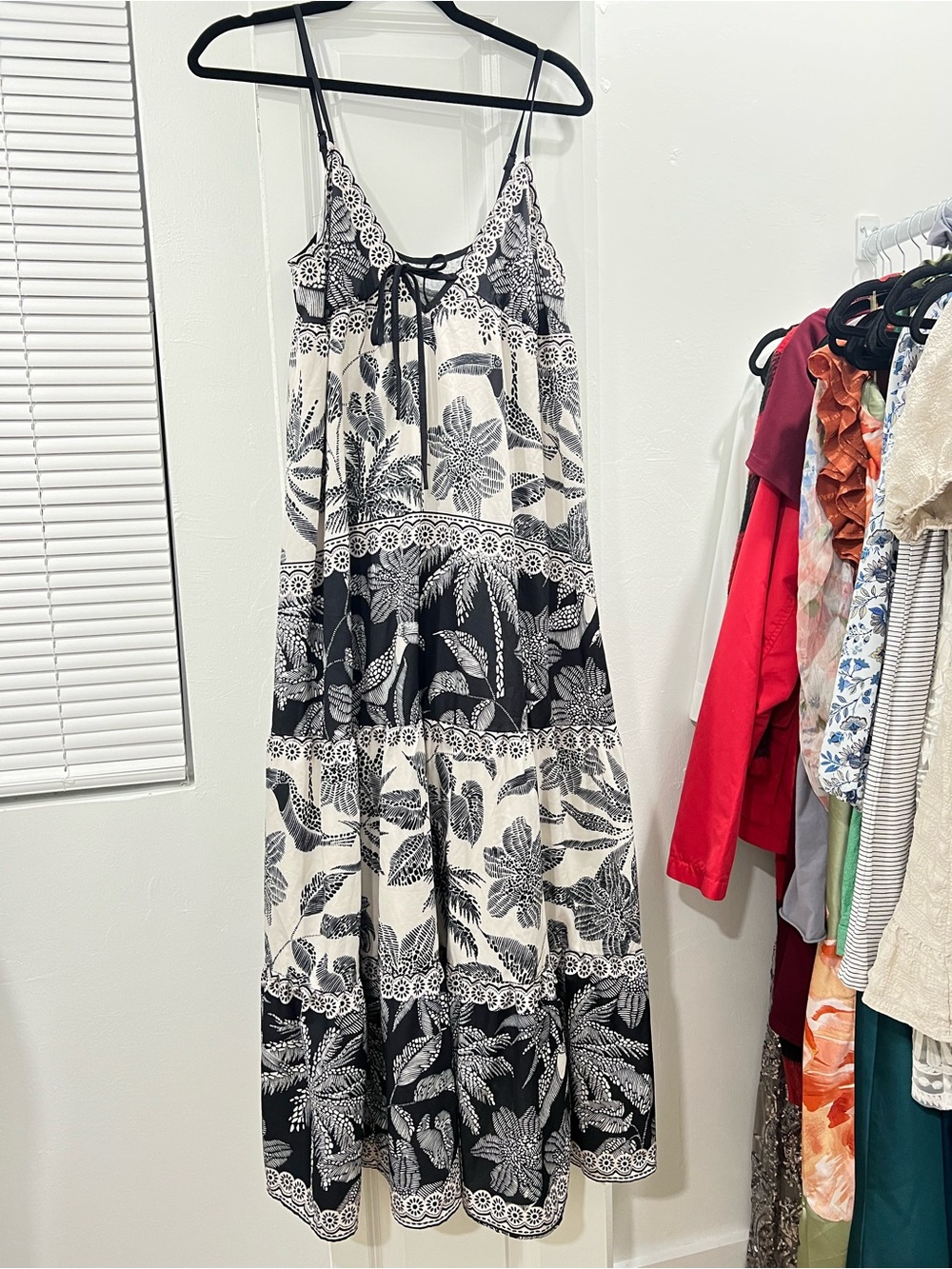 Black & White Floral Maxi Dress